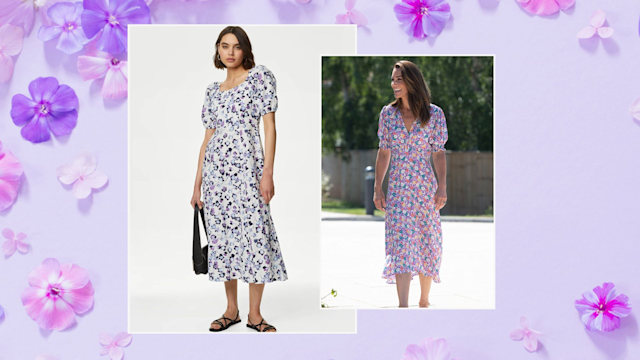 split image princess kate floral dress 