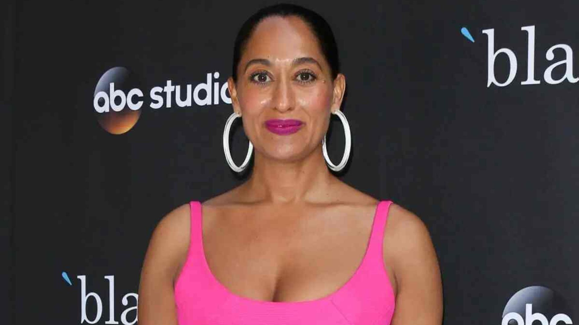 Tracee Ellis Ross looks radiant at Black-ish event wearing a pink dress