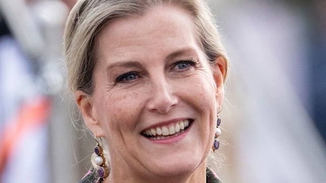 Sophie, Duchess of Edinburgh during the 5th Battalion, The Rifles (5 RIFLES) homecoming parade at Picton Barracks on October 4, 2024 in Bulford, Wiltshire. 