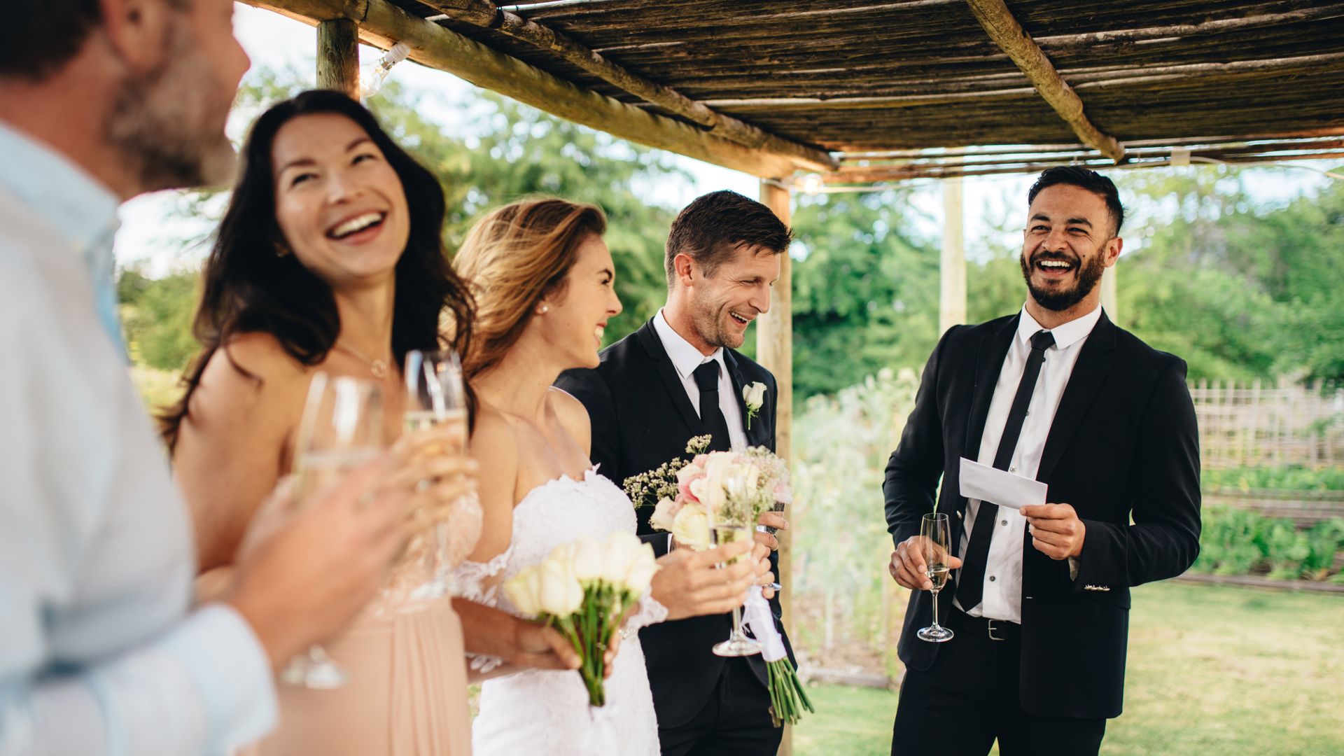 A best man giving a wedding speech