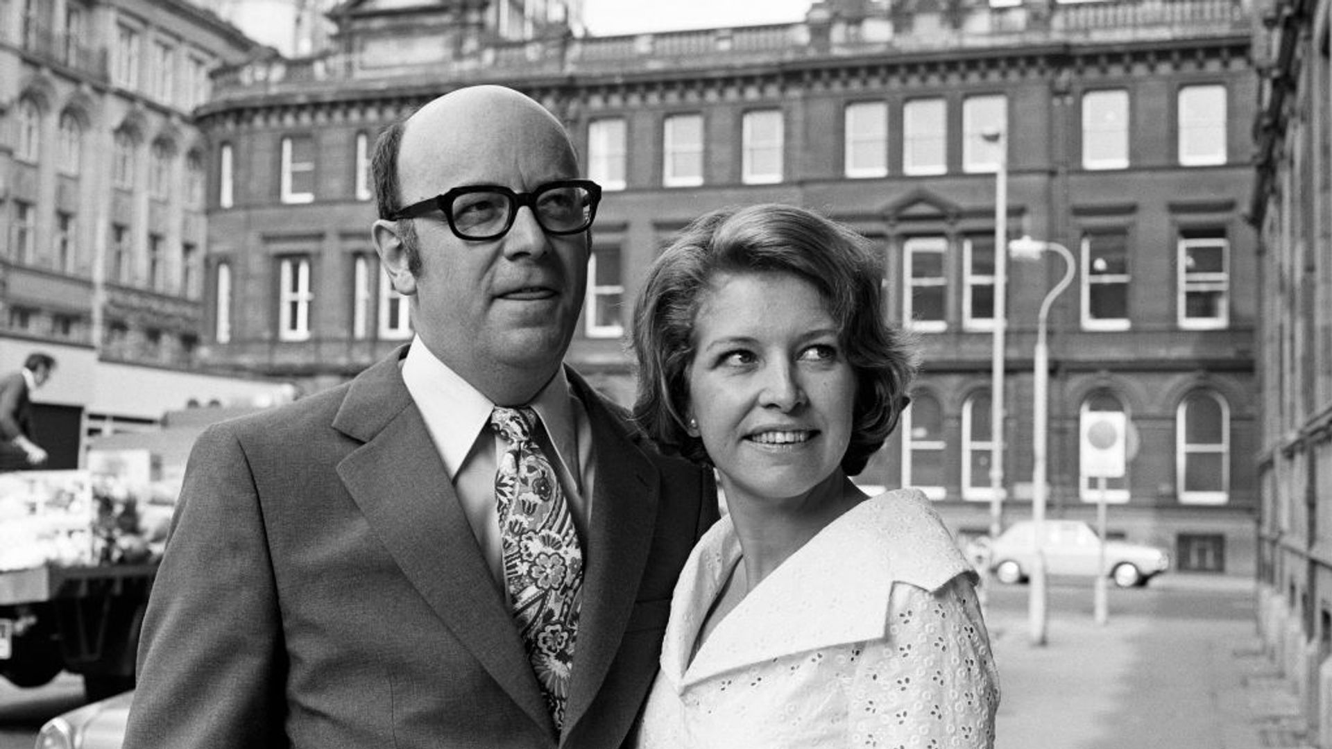 Anne Reid on her wedding day with husband Peter Eckersley 