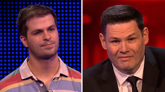 Contestant Rob and Mark Labbett on The Chase