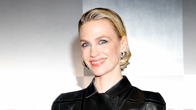 January Jones at the Versace x NET-A-PORTER event in Bel Air, Los Angeles, California on March 7, 2024.