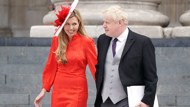 Carrie and Boris Johnson walking 