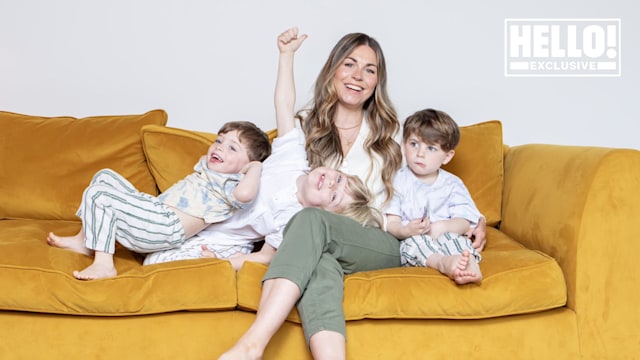 Jessica Irwin and her three sons pose for HELLO! shoot