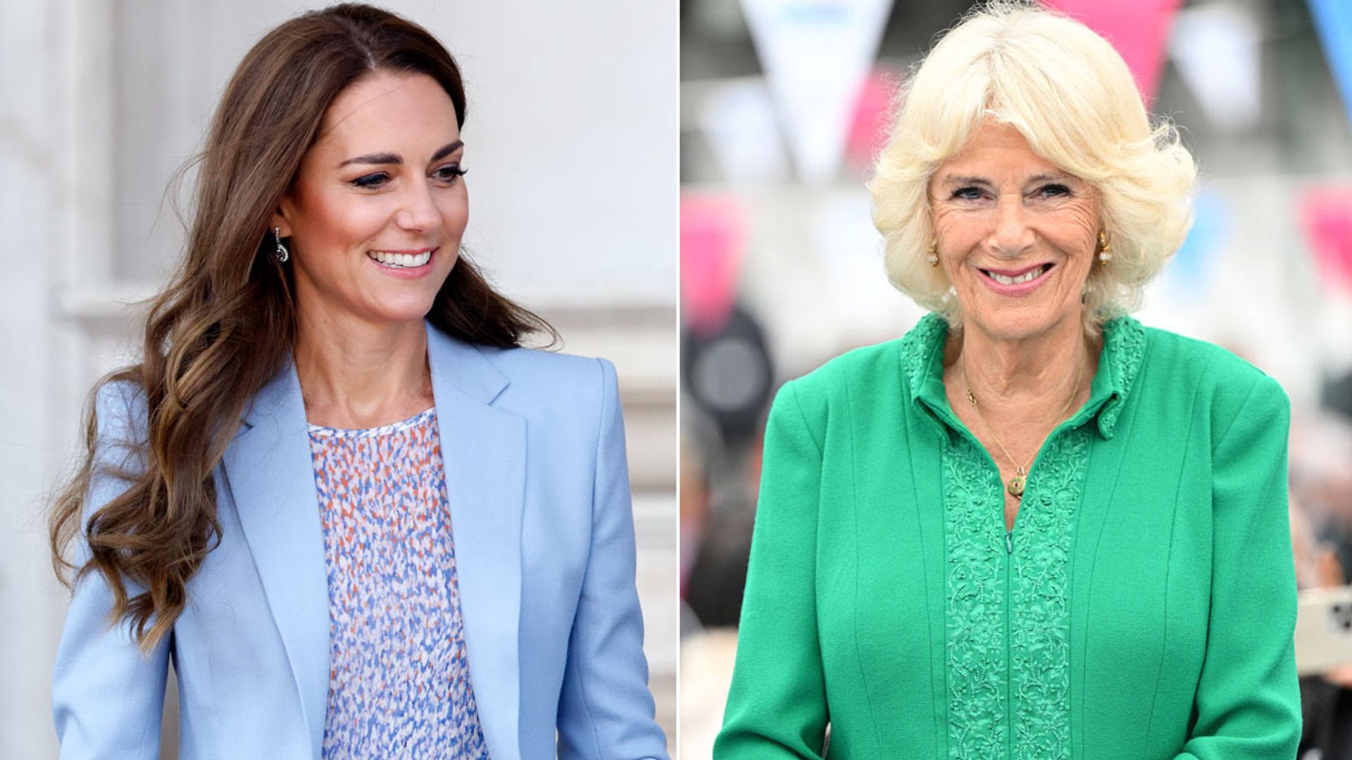 A split image of Kate Middleton and Queen Camilla 