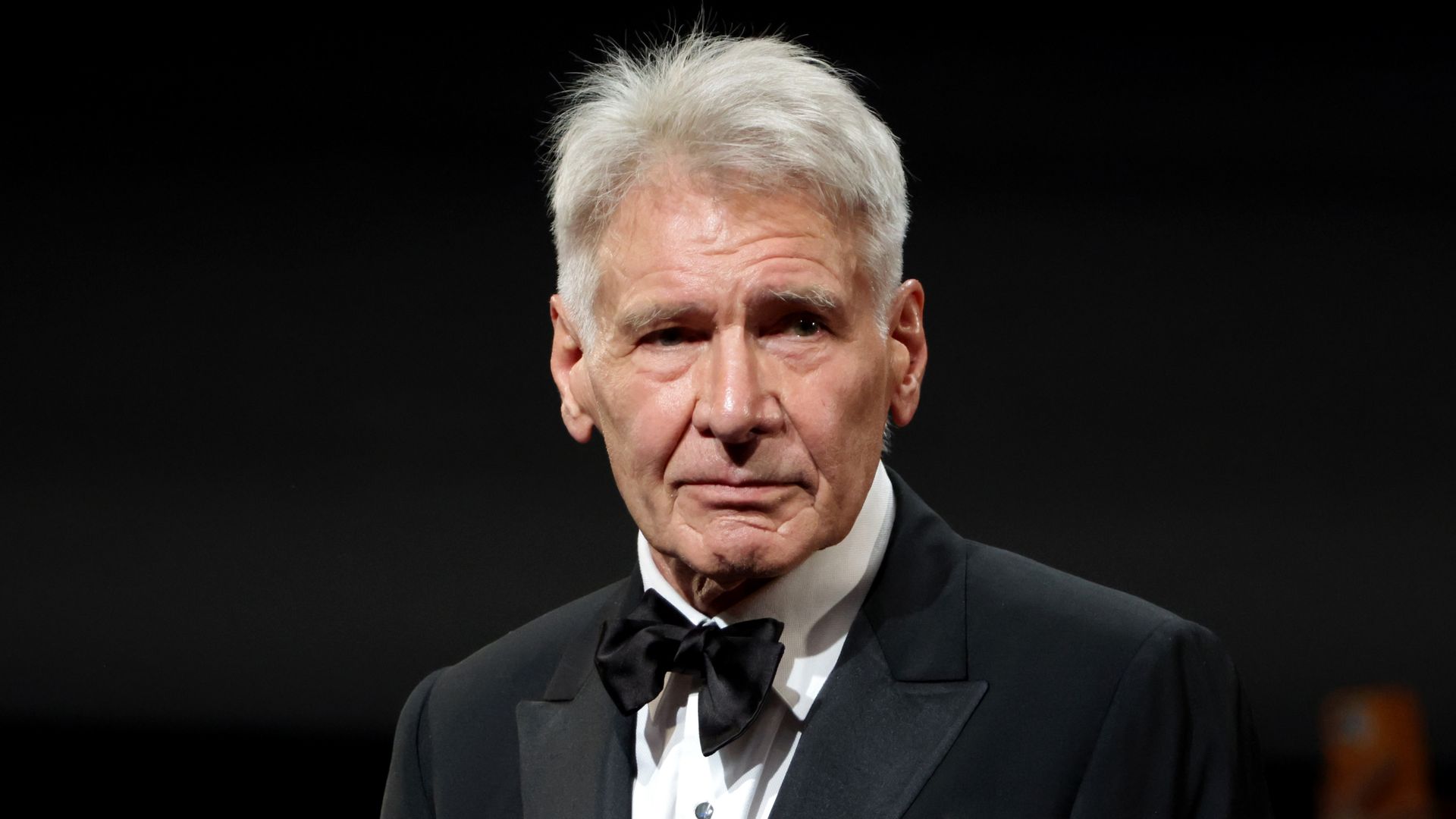 Harrison Ford receives an honorary Palme D'Or during the 76th annual Cannes film festival at Palais des Festivals on May 18, 2023