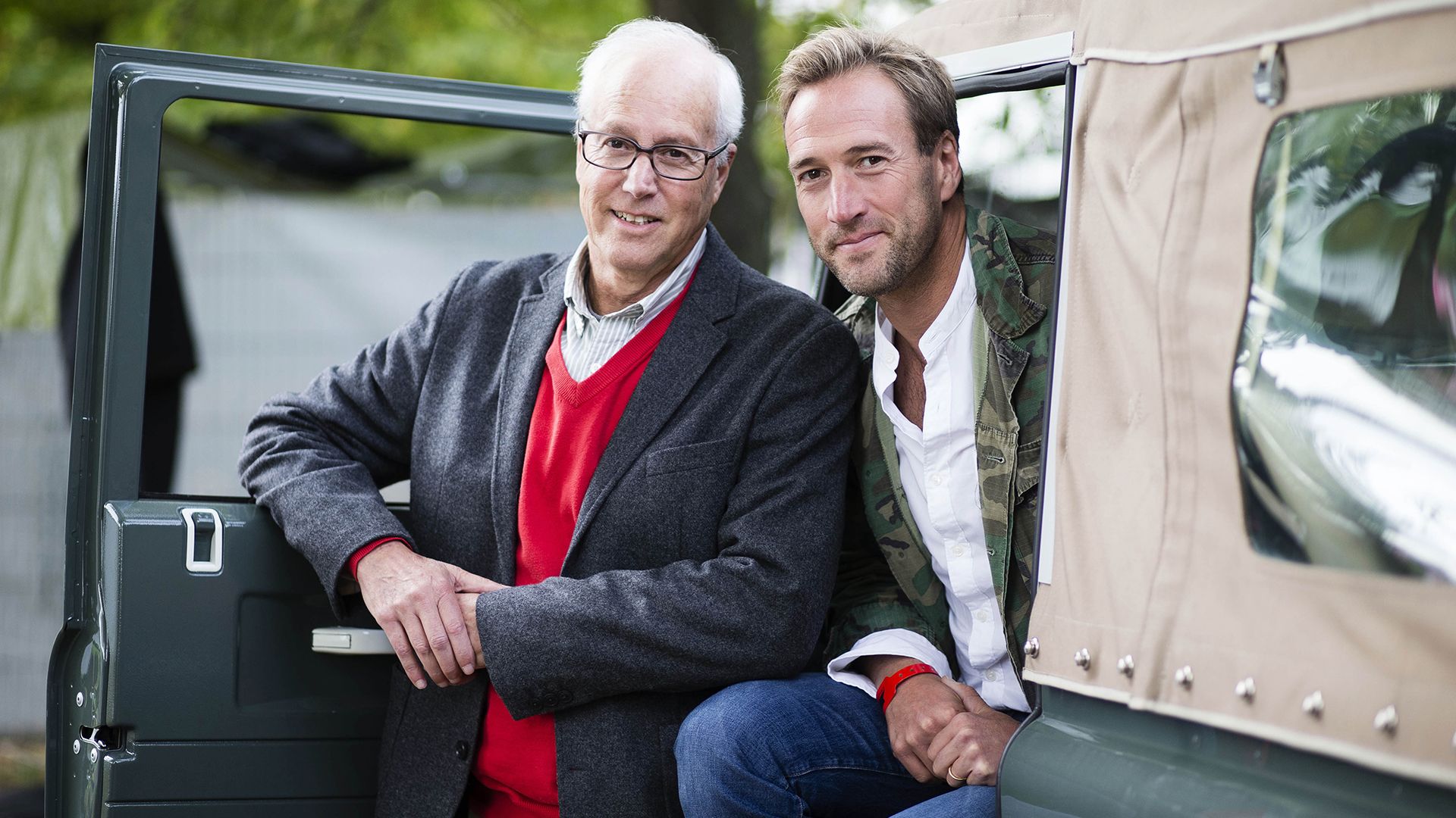 Bruce and Ben Fogle pose together at The Times Cheltenham Literature Festival