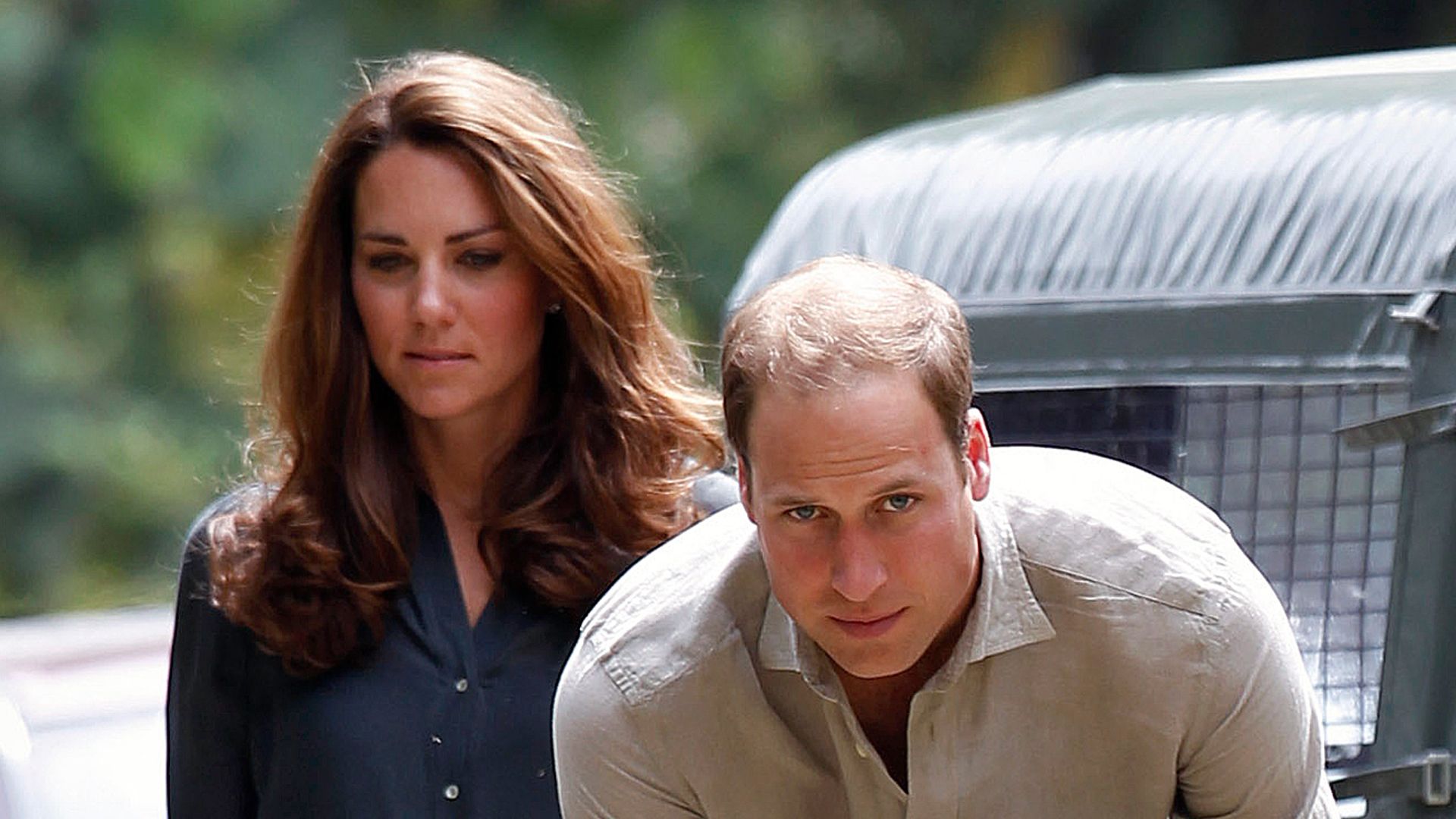 Prince William and Kate looked serious as they arrived at the Borneo Rainforest Research Center in Danum Valley