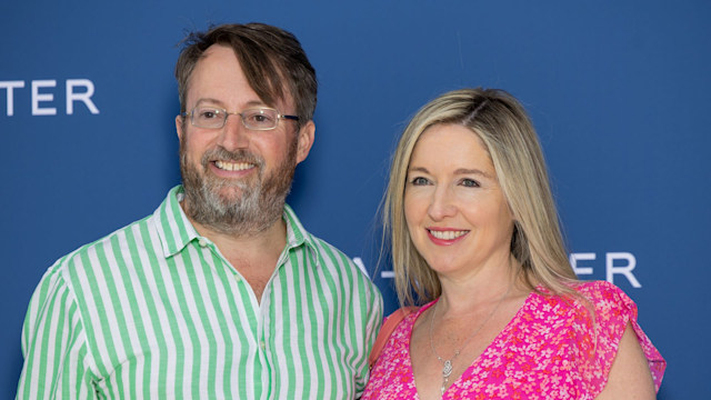 David Mitchell and Victoria Coren Mitchell arrive at the V&A 2023 Summer Party at The V&A on June 21, 2023 in London, England