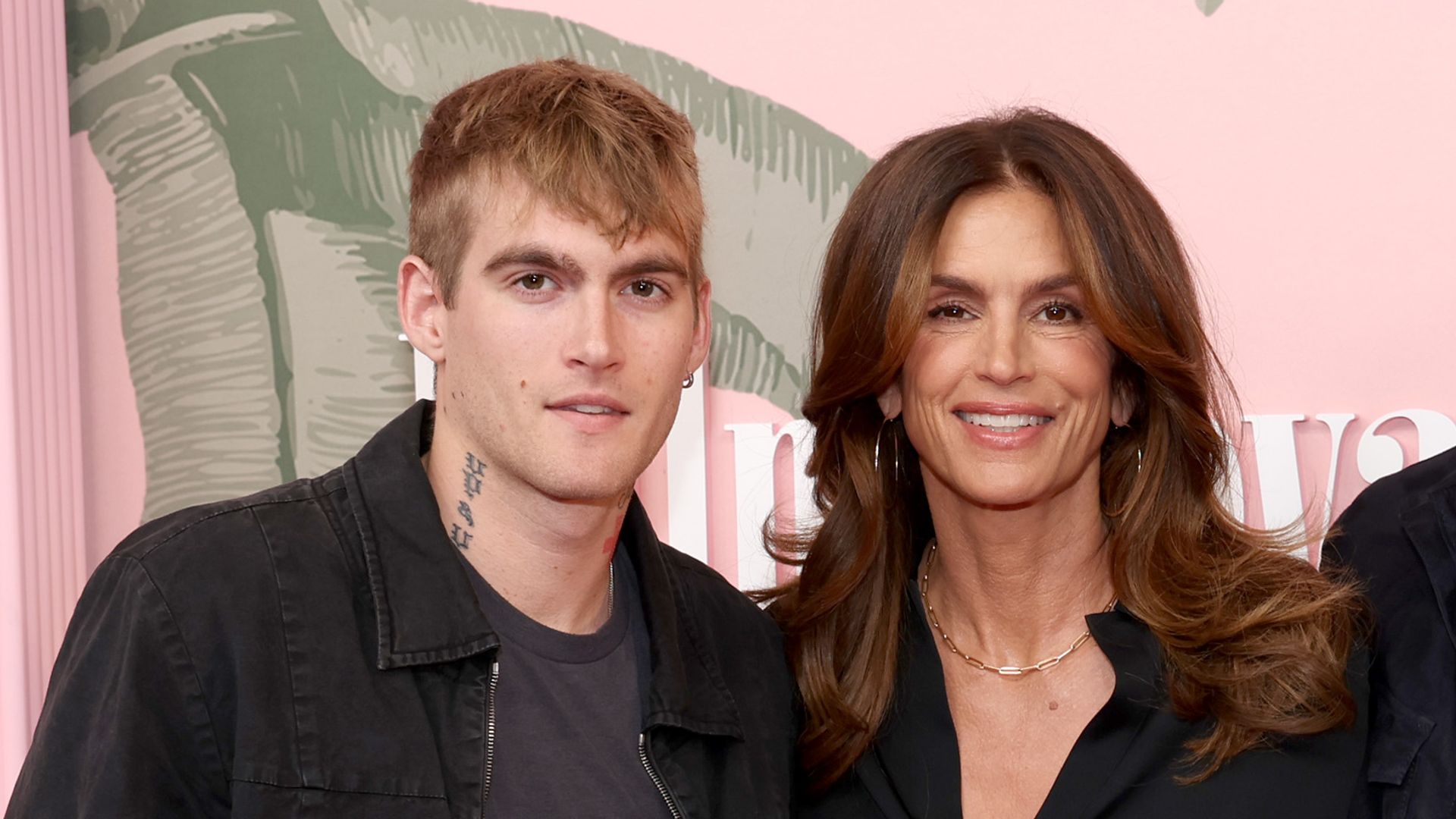 Presley Gerber, Cindy Crawford and Rande Gerber attend the World Premiere of Apple TV+'s "Palm Royale" at Samuel Goldwyn Theater on March 14, 2024 in Beverly Hills, California