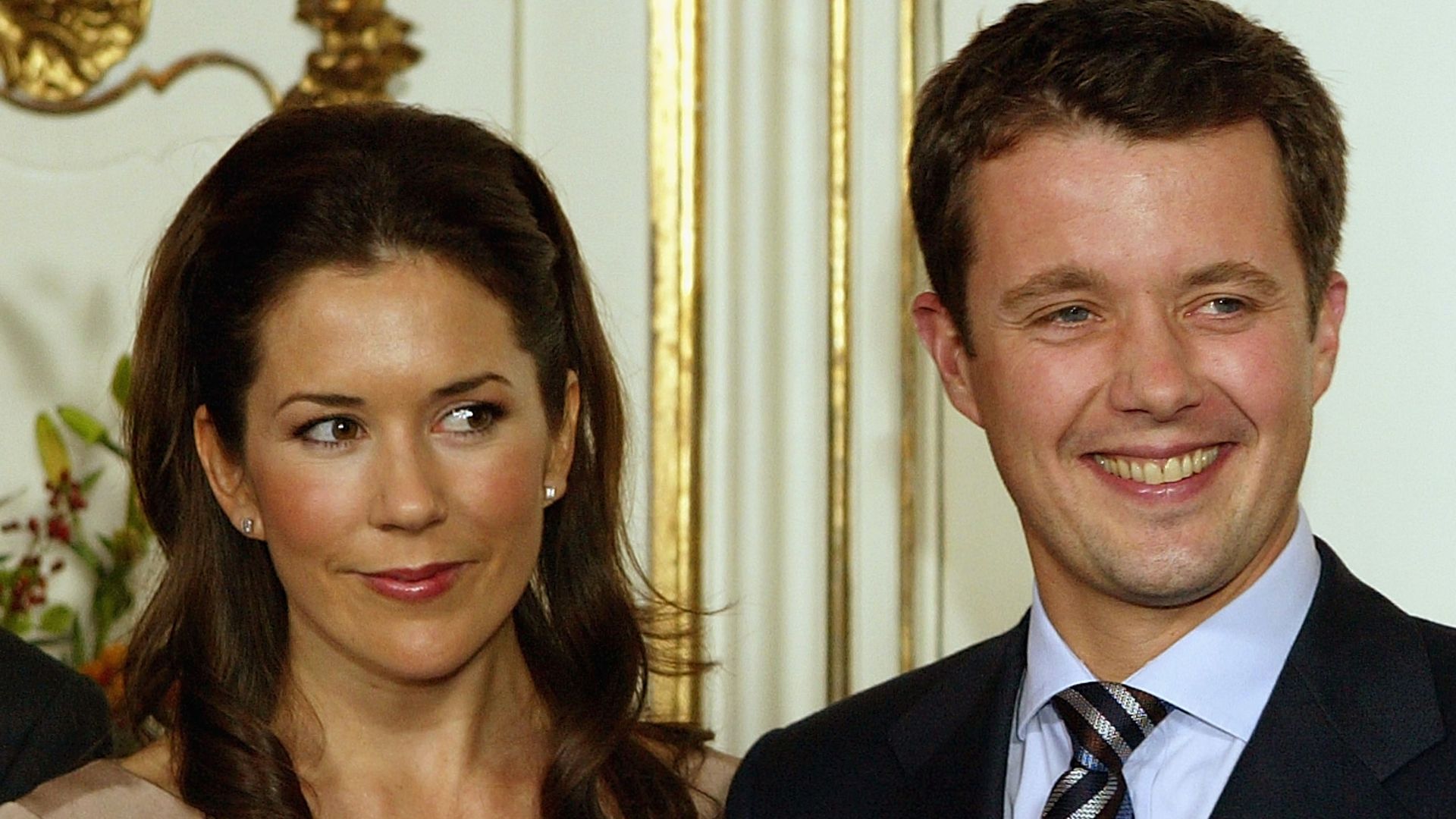 Mary Donaldson and Crown Prince Frederik on their engagement in 2003