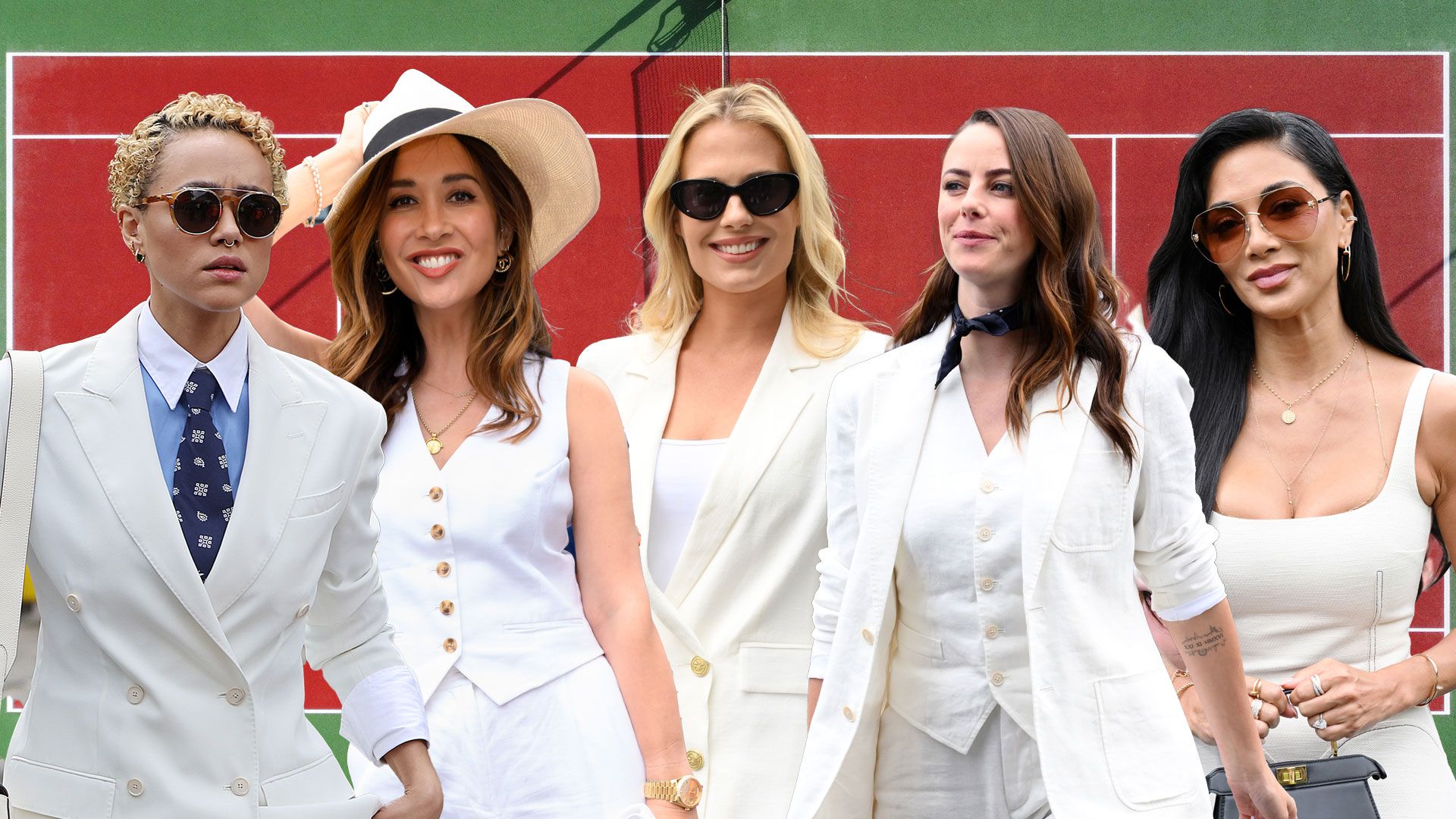 Wimbledon celebrities in bridal white: Lady Eliza Spencer, Nicole Scherzinger, Kaya Scodelario and more