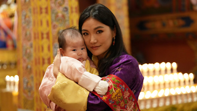 Queen Jetsun Pema with daughter  Sonam Yangden Wangchuck