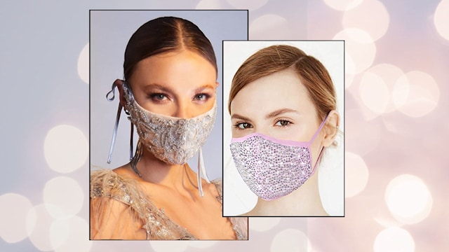 embellished face masks