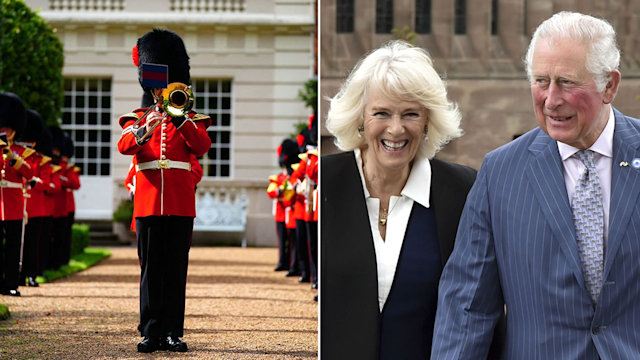 charles camilla three lions