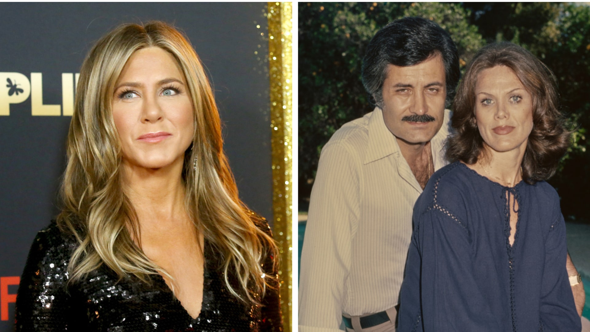 jennifer aniston split image john aniston nancy dow