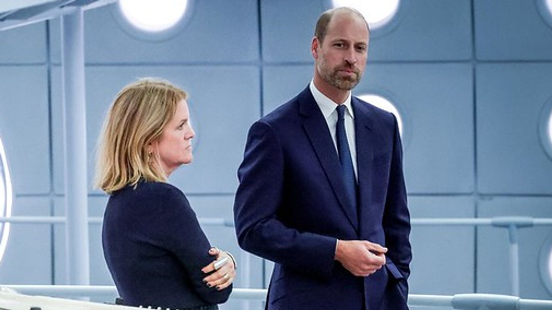 Prince William steps inside the iconic TARDIS on the set of Doctor Who