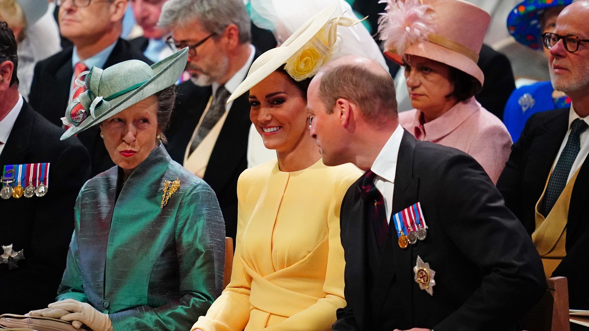 Princess Anne, William and Kate at Platinum Jubilee 2022