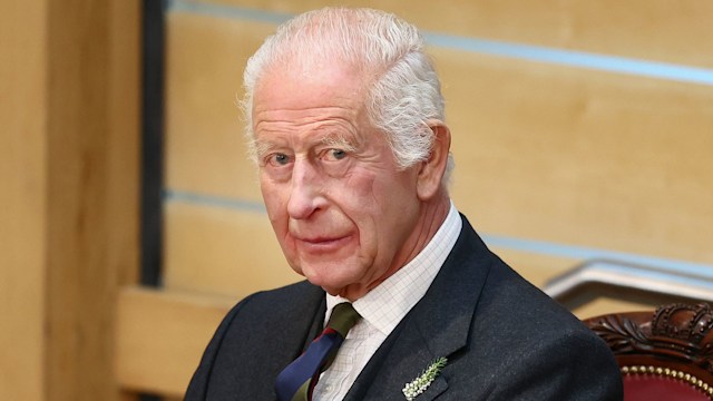 King Charles sitting in Scottish Parliament