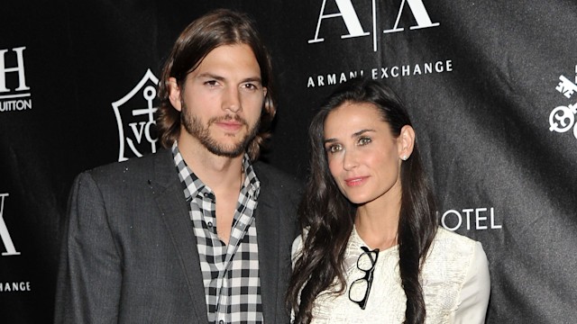 Actors Ashton Kutcher and Demi Moore attend The Urban Zen Stephan Weiss Apple Awards at Urban Zen on June 9, 2011 in New York City