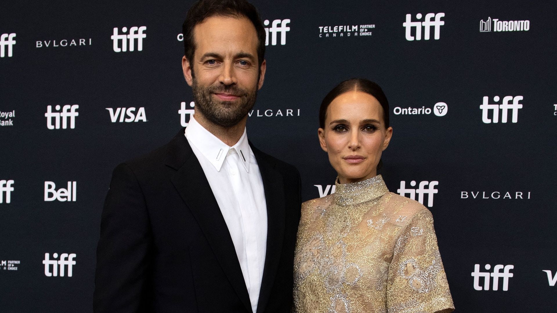 Director Benjamin Millepied (L) and actress Natalie Portman attend the red carpet for the premiere of Carmen during the 2022 Toronto International Film Festival at at Tiff Bell Lightbox on September 11, 2022 in Toronto, Canada. (Photo by VALERIE MACON / AFP) (Photo by VALERIE MACON/AFP via Getty Images)