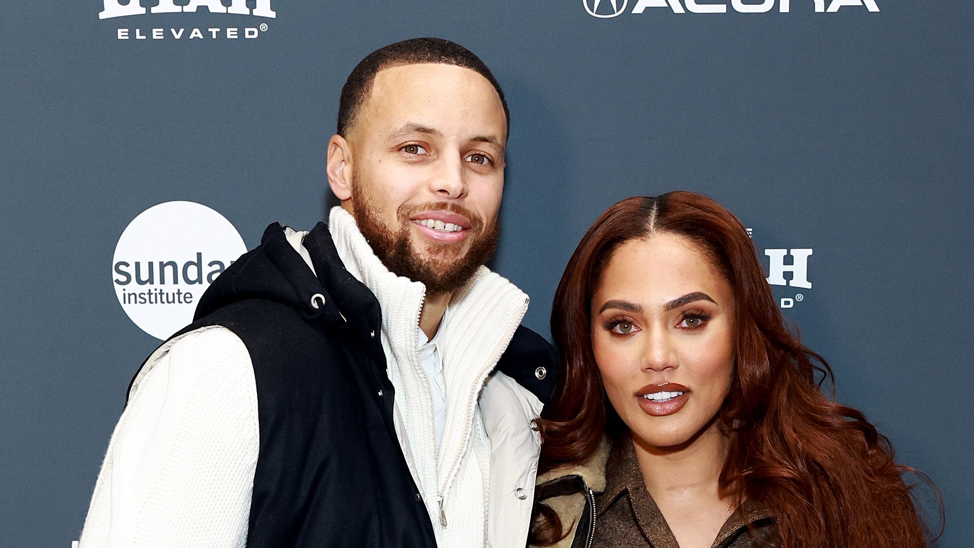 Stephen Curry and Ayesha Curry attend the 2023 Sundance Film Festival "Stephen Curry: Underrated" Premiere at Eccles Center Theatre on January 23, 2023 in Park City, Utah
