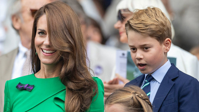 Kate Middleton, Princess Charlotte and Prince George arrive at Wimbledon