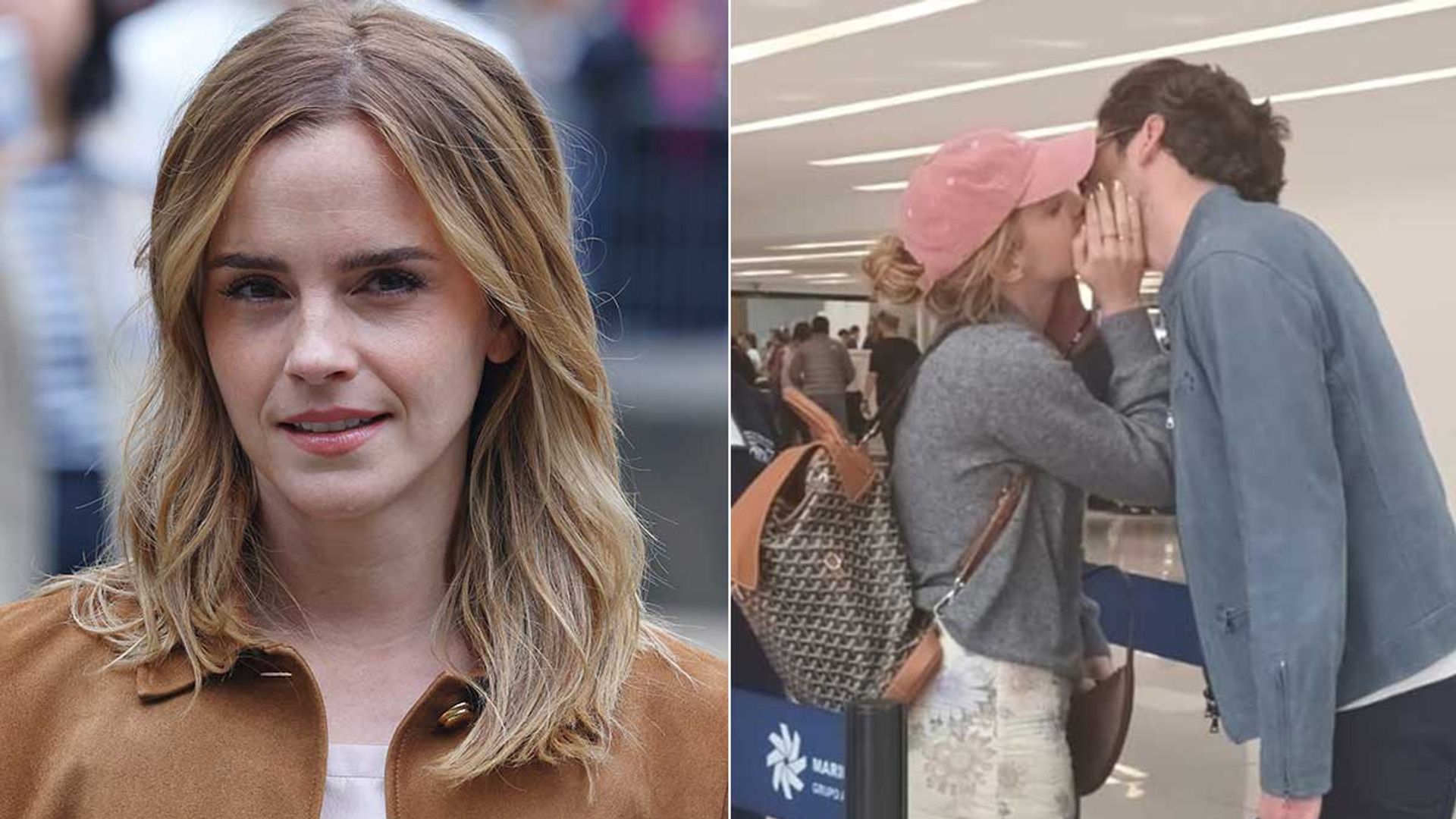 Emma Watson Spotted Kissing Gonzalo Hevia Baillères at Airport