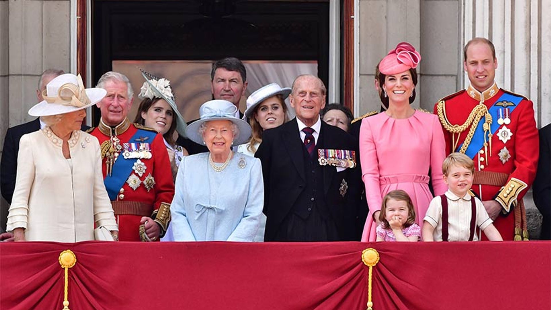 British royals trooping the colour