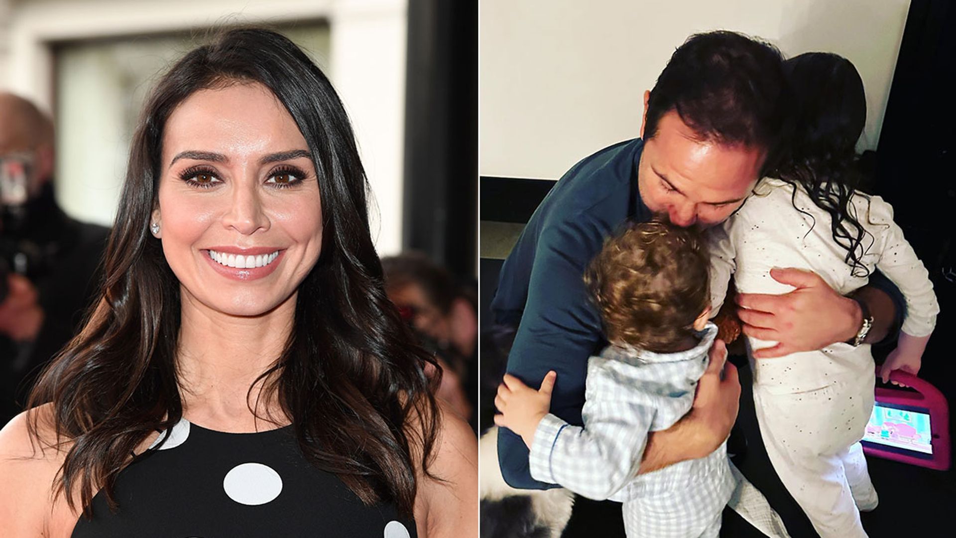 Christine Lampard with Frank and kids 