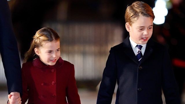 Princess Charlotte of Wales and Prince George of Wales attend the 'Together at Christmas' Carol Service 