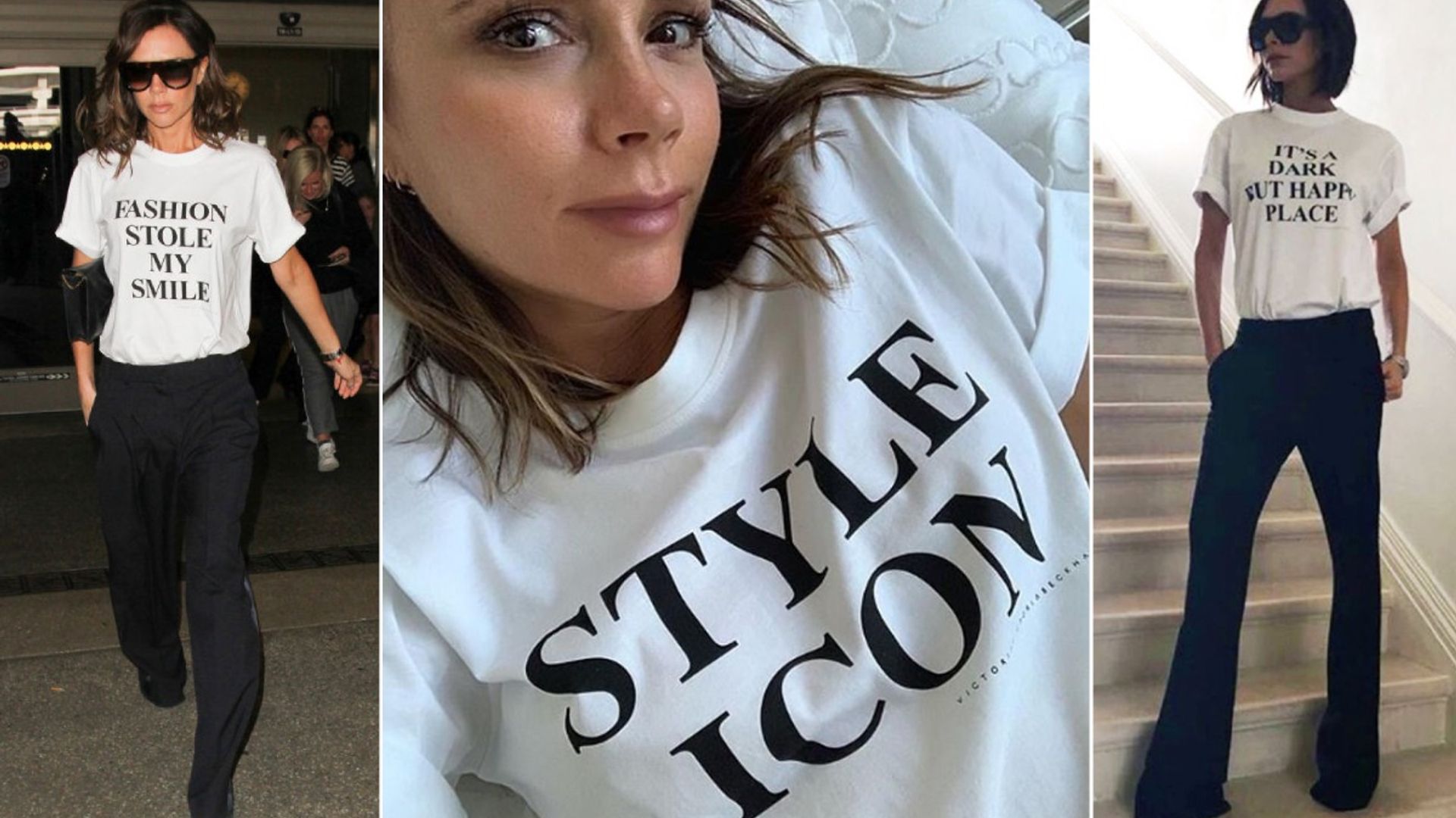 Victoria Beckham's hilarious slogan T-shirt collection - all the  tongue-in-cheek pictures