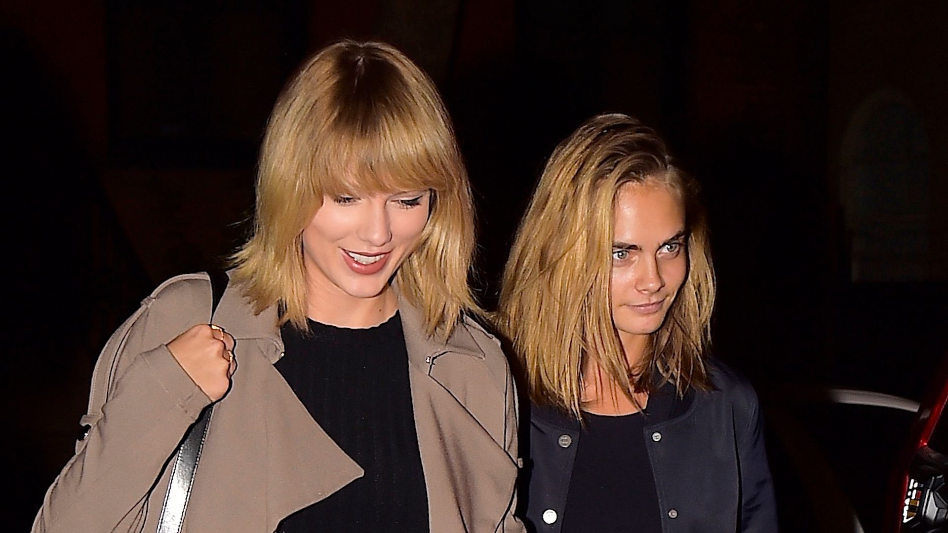 Taylor Swift and  Cara Delevingne are seen in the West Village  on September 27, 2016 in New York City.  (Photo by Alo Ceballos/GC Images)