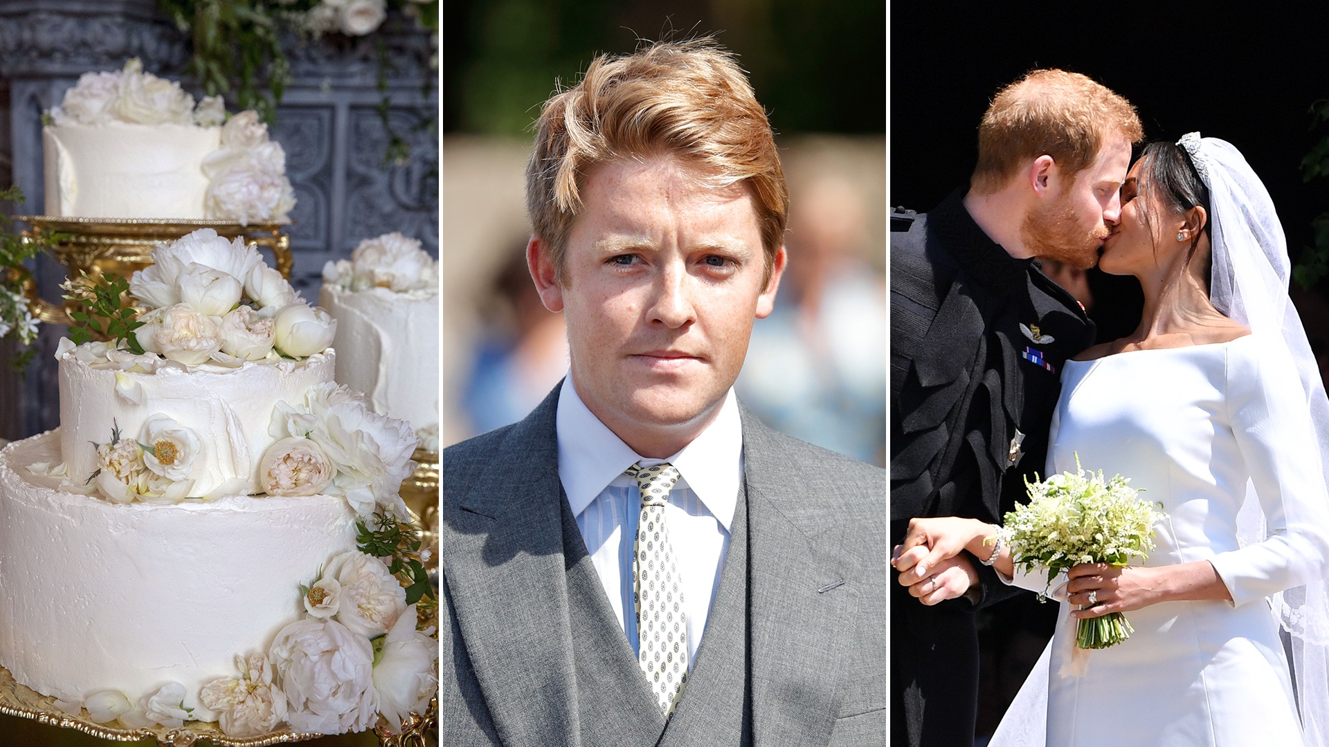 The Duke of Westminster and Prince Harry on his wedding day to Meghan Markle