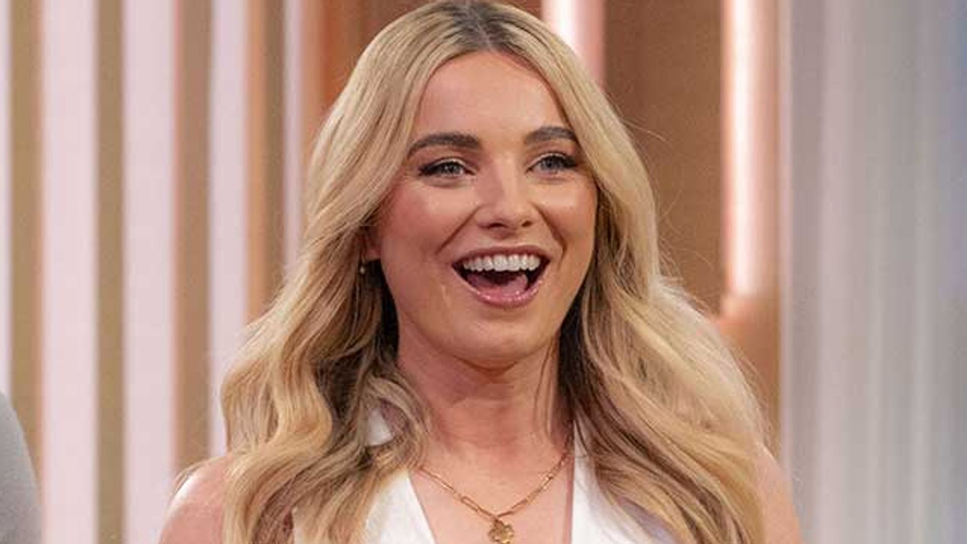 Sian Welby on This Morning wearing Reiss linen suit