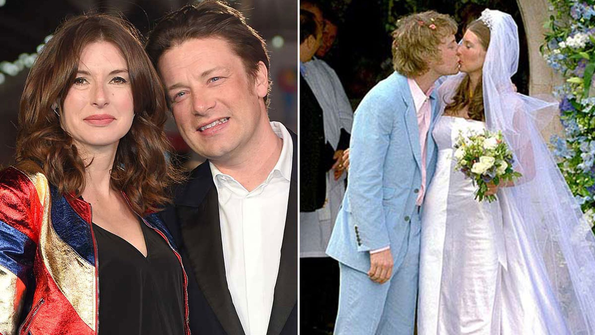Jamie Oliver looks more loved-up than ever as he renews his