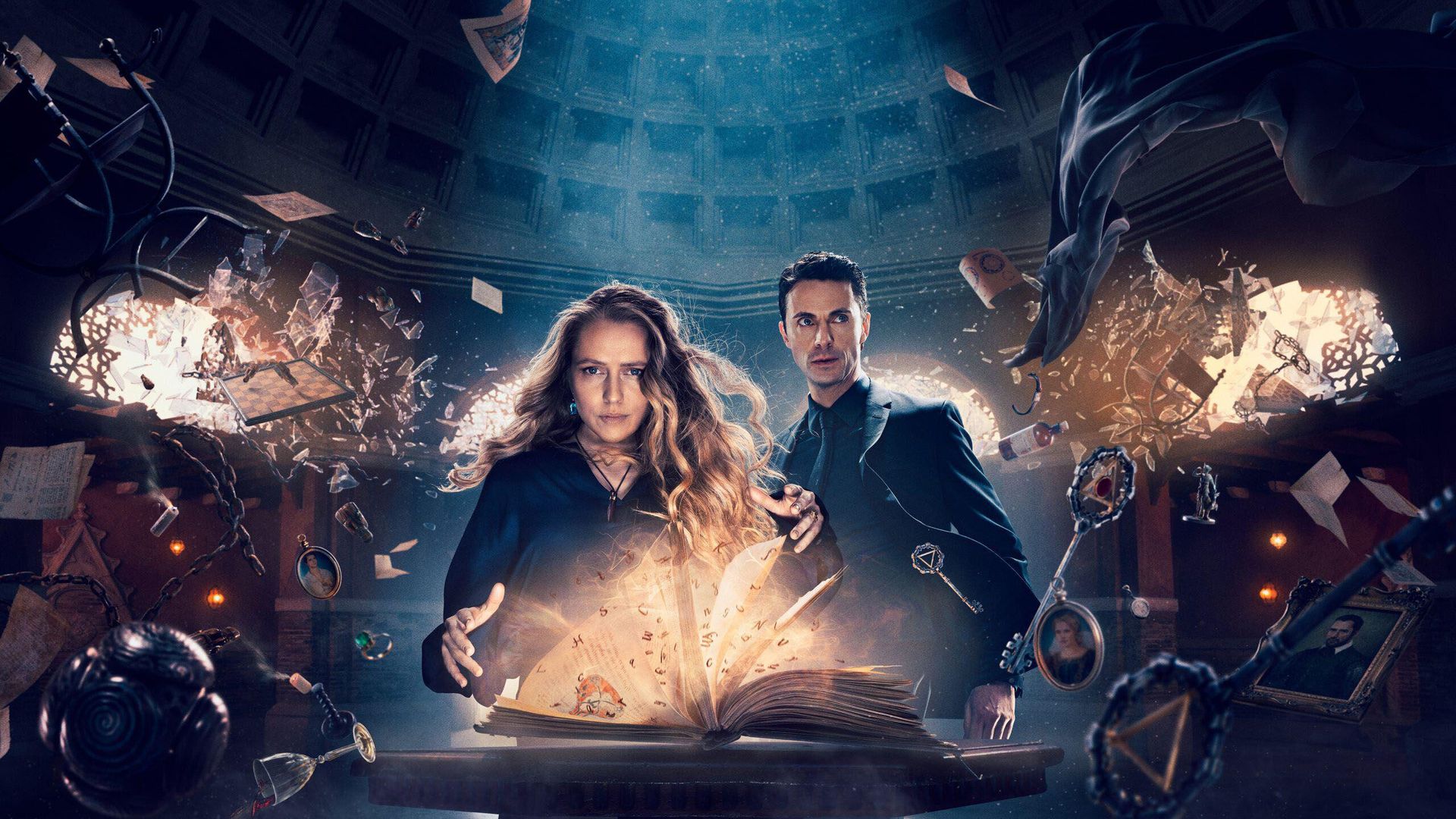 Netflix montre la disparition du service de streaming en août - y compris cet énorme favori des fans 8 Image promotionnelle de Matthew Goode et Teresa Palmer dans une découverte de sorcières