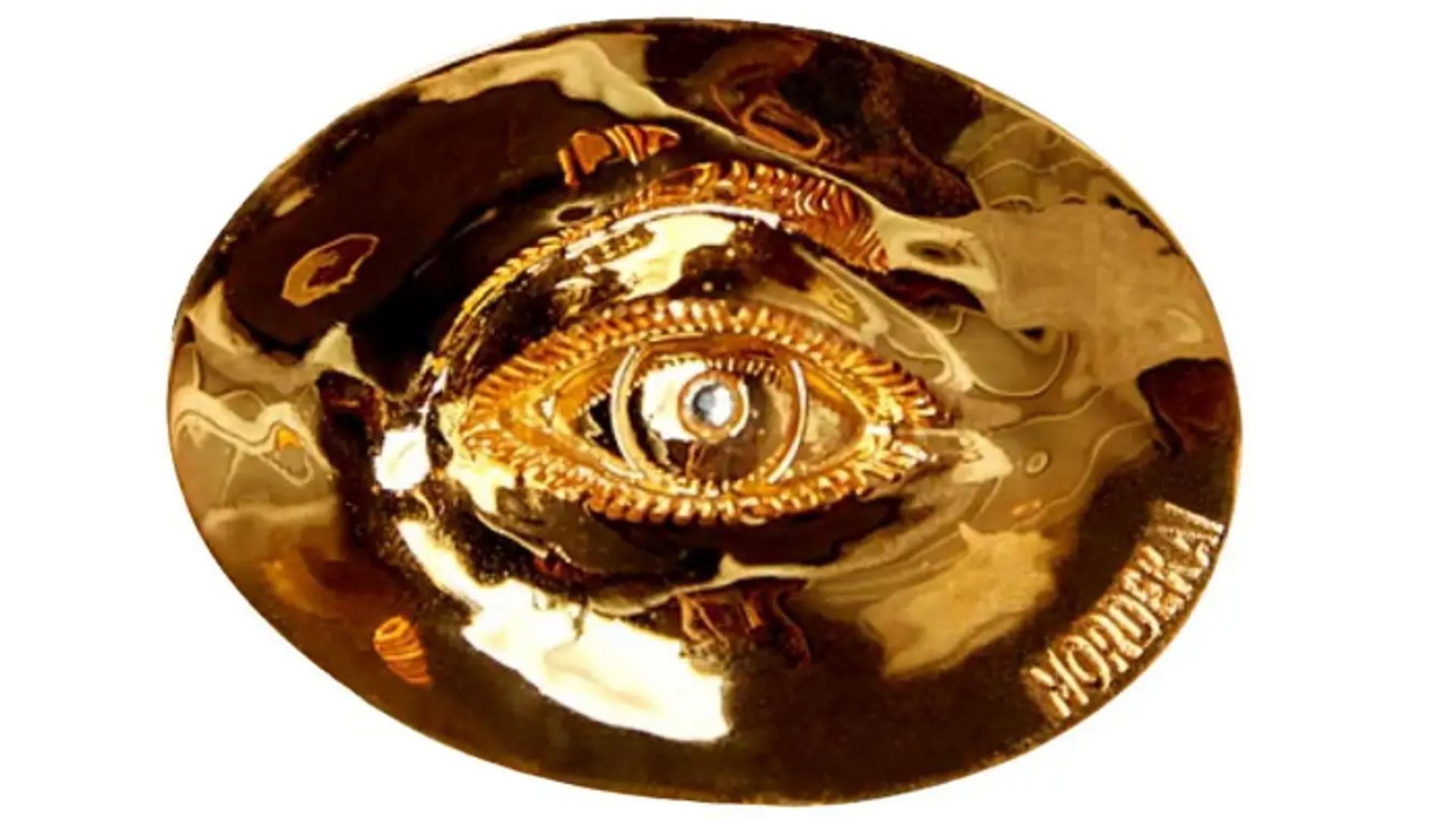 Gold-plated eye ring 