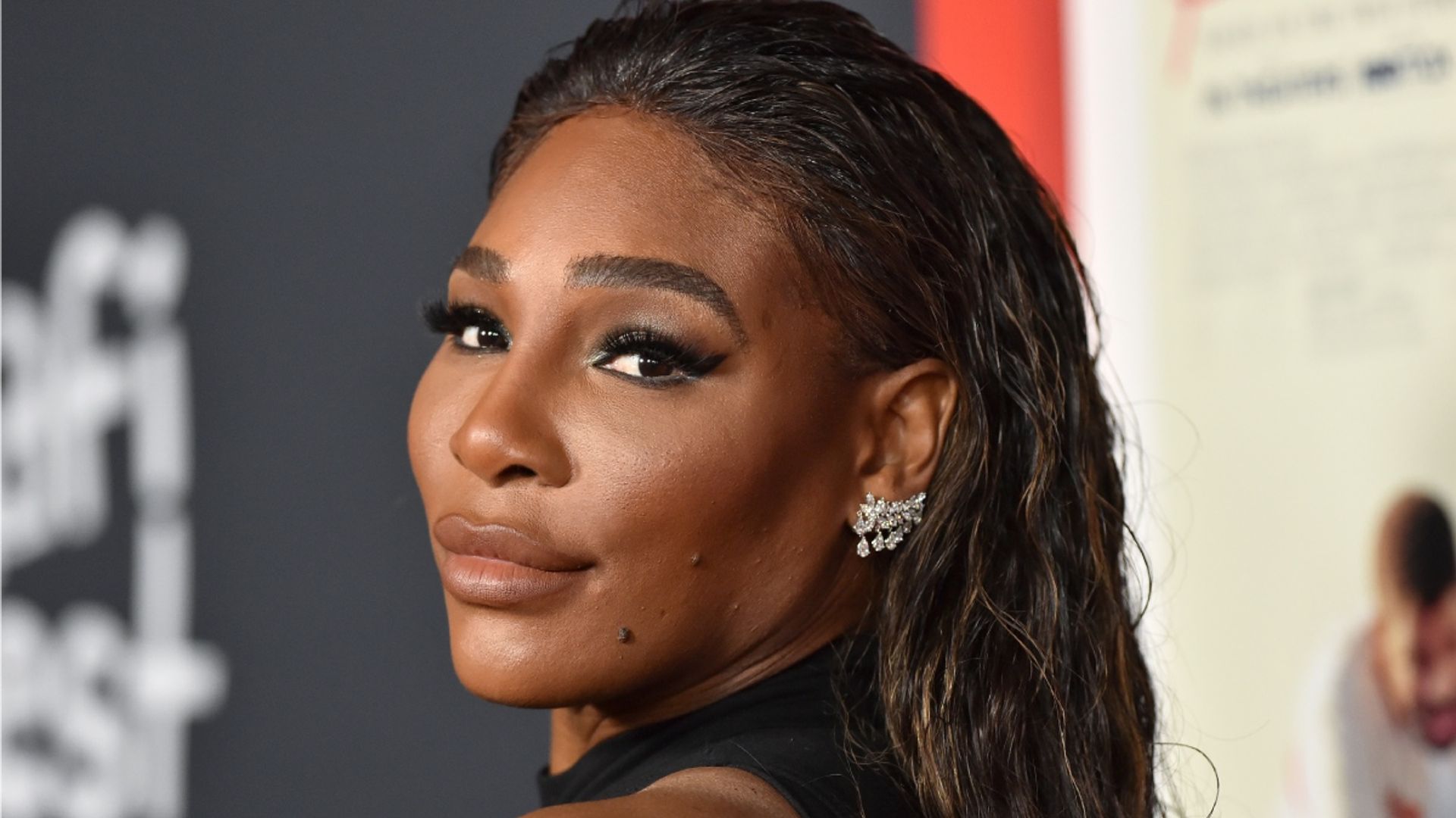 Serena Williams makes sensational red carpet appearance in studded black catsuit