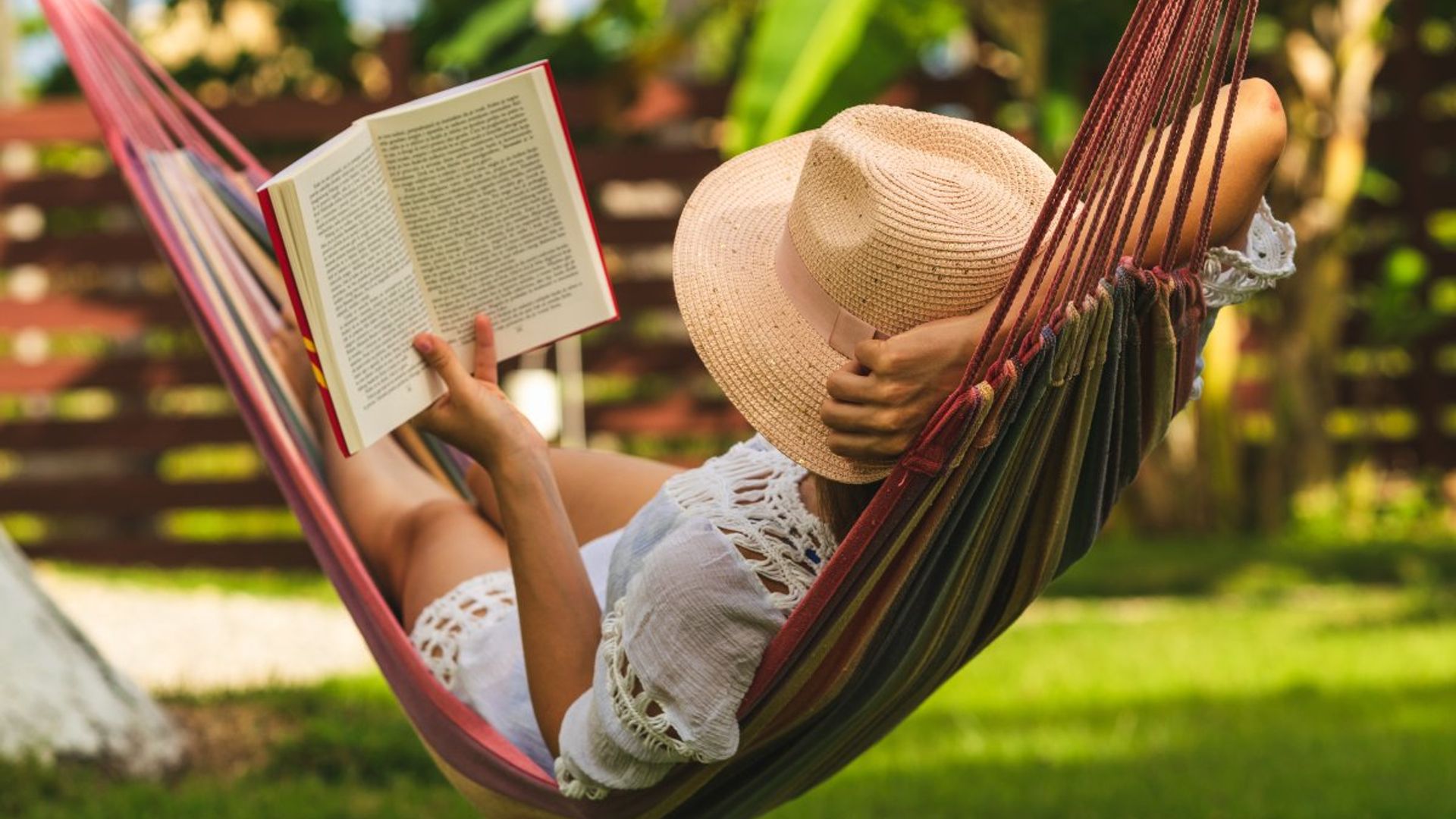 book reading hammock