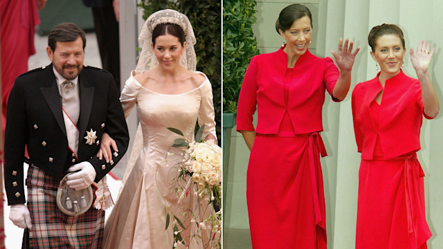 Crown Princess Mary with her father and her sisters, Jane and Patricia