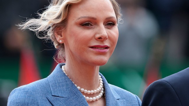 Princess Charlene of Monaco during the trophy ceremony following the Men's Final between Carlos Alcaraz of Spain and Lorenzo Musetti of Italy