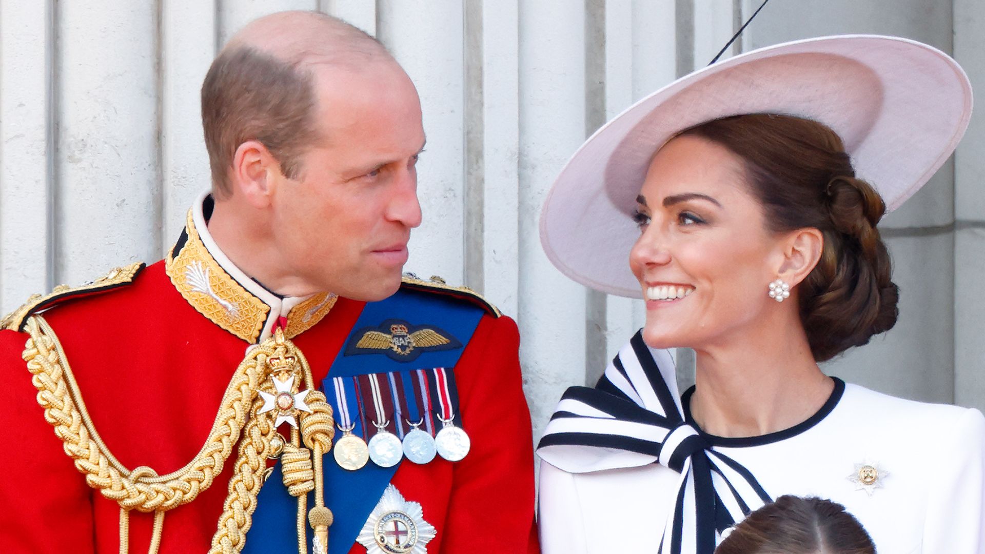 Kate Middleton looking at Prince William