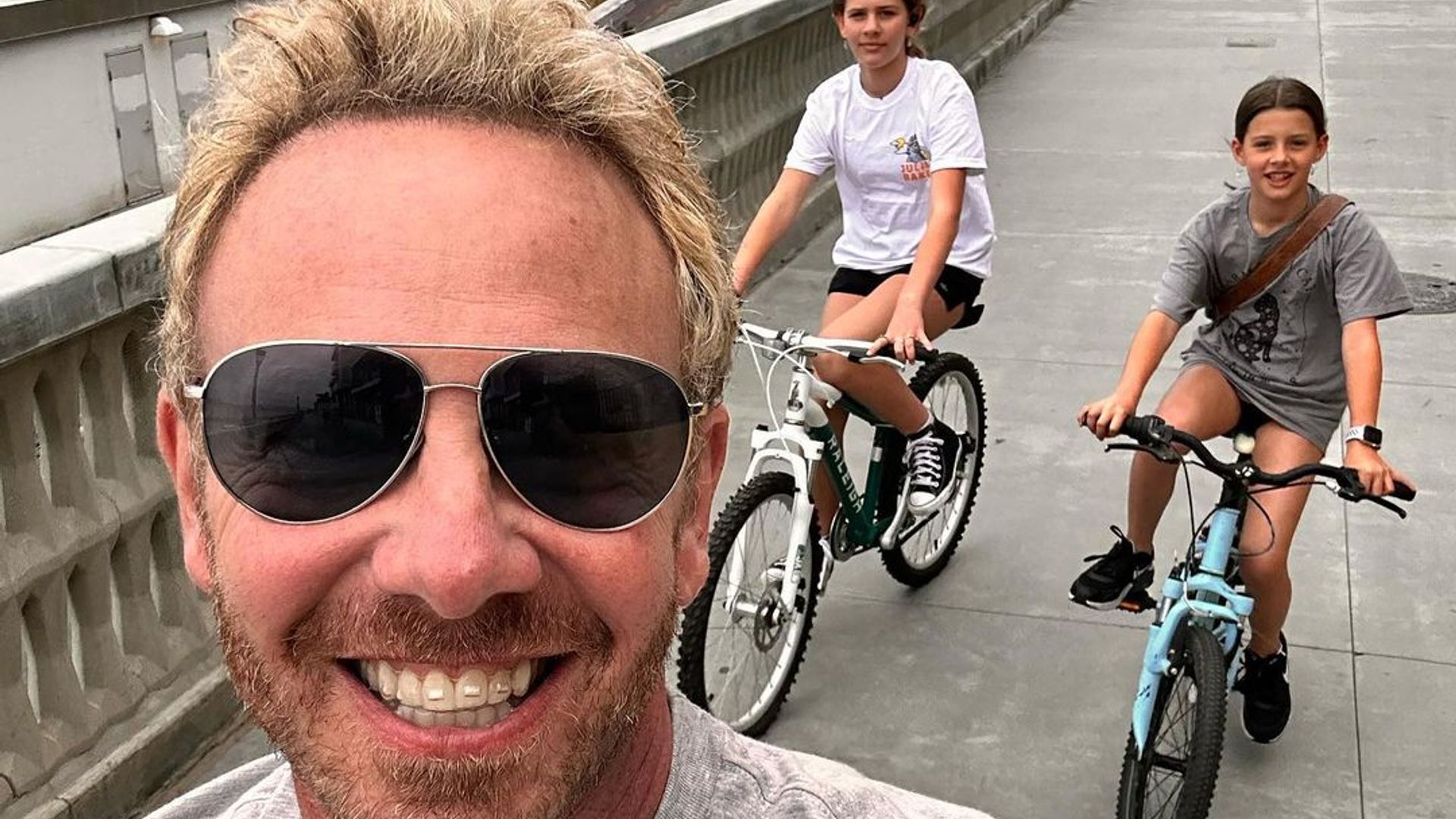 Ian Ziering with daughters Mia and Penna 