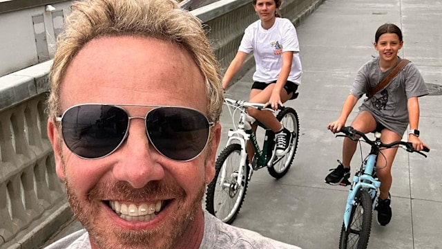 Ian Ziering with daughters Mia and Penna 