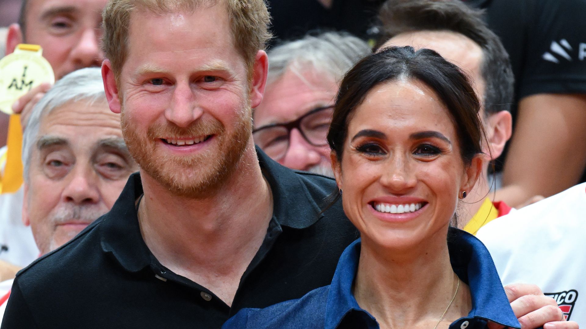 Prince Harry, Duke of Sussex and Meghan, Duchess of Sussex attend the sitting volleyball final during day six of the Invictus Games