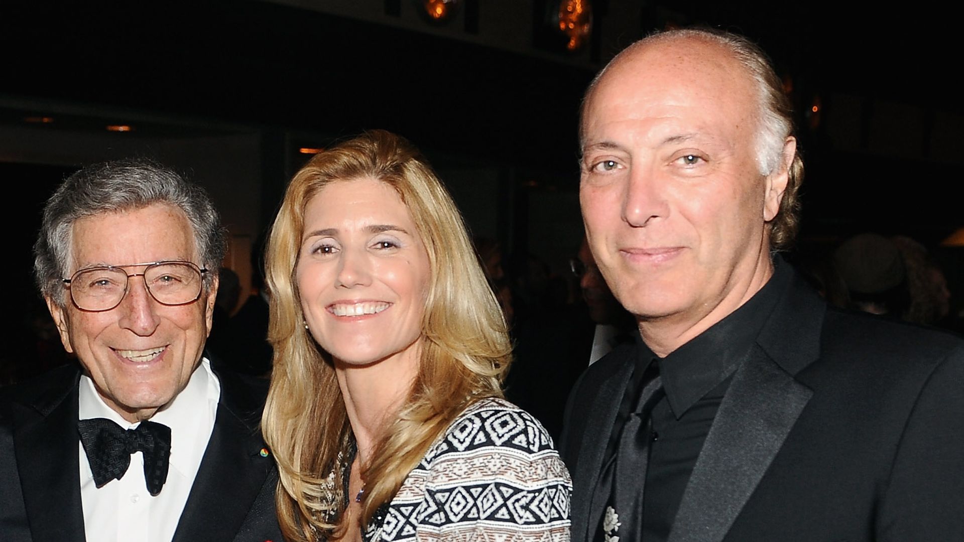 Tony Bennett, Susan Crow and Danny Bennett attend The Film Society of Lincoln Center's 40th Chaplin Award Gala at Lincoln Center on April 22, 2013 in New York City
