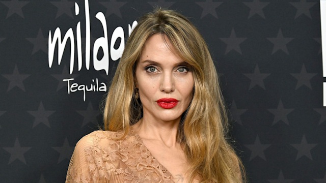 Angelina Jolie attends The 30th Annual Critics Choice Awards on February 7, 2025 at Barker Hangar in Santa Monica, California