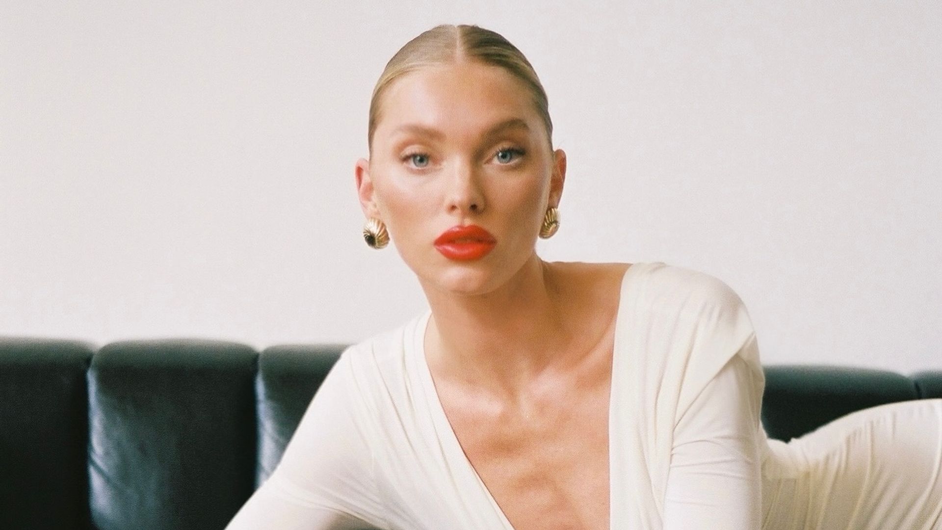 Elsa Hosk has officially made the daring plunge neckline her autumn/winter uniform